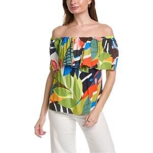 Trina Turk Agua Caliente Top off shoulder size medium